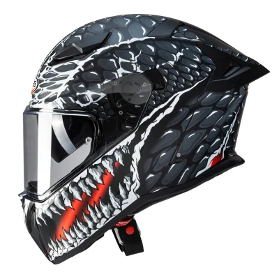 Kask integralny Drift Evo II Crok czarny/biały/czerwony mat M pinlock z blendą - Caberg