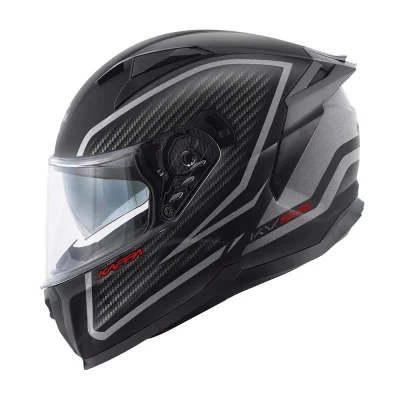 Kask integralny KV52 Kronos z blendą czarny tytanowy mat carbon look 56/S ECE 22R06 - Kappa Kask integralny KV52 Kronos z blendą czarny tytanowy mat carbon look 56/S ECE 22R06 - Kappa