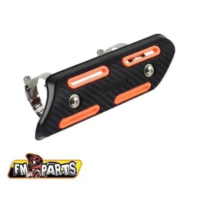Uniwersalna osłona kolektora wydechowego Fm-Parts pomarańczowy (FPEP014BKOR) Uniwersalna osłona kolektora wydechowego Fm-Parts pomarańczowy (FPEP014BKOR)