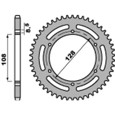 Zębatka tylna 902 stal 45 Suzuki TS 100/125 1982-1985 łańcuch 428 standard - PBR Zębatka tylna 902 stal 45 Suzuki TS 100/125 1982-1985 łańcuch 428 standard - PBR