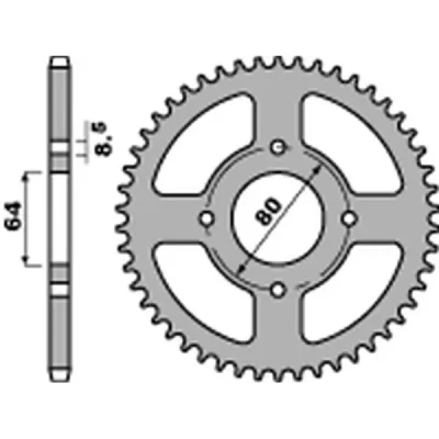 Zębatka tylna 834 35 F stal Yamaha TTR 90 '00-'05, TTR 110 '11-'21 łańcuch 420 std. - PBR Zębatka tylna 834 35 F stal Yamaha TTR 90 '00-'05, TTR 110 '11-'21 łańcuch 420 std. - PBR
