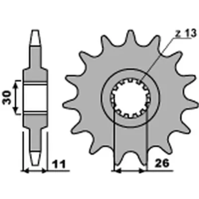 Zębatka przednia 579 18 18NC łańcuch 530 STD.+1 Yamaha FZ1/YZF-R1/XJR 1200/1300/FJ 1100/1200 - PBR Zębatka przednia 579 18 18NC łańcuch 530 STD.+1 Yamaha FZ1/YZF-R1/XJR 1200/1300/FJ 1100/1200 - PBR