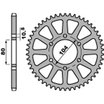 Zębatka tylna (47848C45) Zębatka tylna (47848C45)