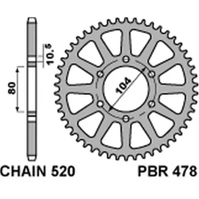 Zębatka tylna (47847C45) Zębatka tylna (47847C45)