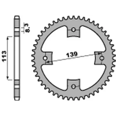 Zębatka tylna 4509 stal 38 C45 Suzuki LTZ 400 '09 LT-R 450 '06-'09 łańcuch 520 - PBR Zębatka tylna 4509 stal 38 C45 Suzuki LTZ 400 '09 LT-R 450 '06-'09 łańcuch 520 - PBR