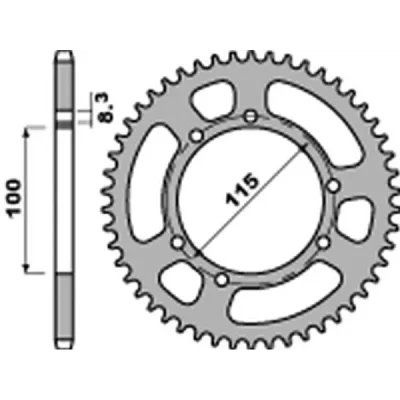 Zębatka tylna 4502 60 C45 stal Husqvarna CH 125 SM '05, Fantic 125 '05-'11 łańcuch 428 JTR-BRAK - PBR Zębatka tylna 4502 60 C45 stal Husqvarna CH 125 SM '05, Fantic 125 '05-'11 łańcuch 428 JTR-BRAK - PBR