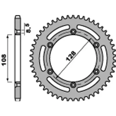 Zębatka tylna JTR797.57 stal 57 Suzuki DRZ 125 2003-2010, Kawasaki KLX 125 2003-2007 łańcuch 428 STD - PBR Zębatka tylna JTR797.57 stal 57 Suzuki DRZ 125 2003-2010, Kawasaki KLX 125 2003-2007 łańcuch 428 STD - PBR
