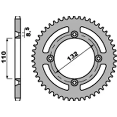 Zębatka tylna 4486 46 stal KTM SX 85 '04-'17, SX 105 '07-'11 JTR895.46 łańcuch 428 STD.-3 - PBR Zębatka tylna 4486 46 stal KTM SX 85 '04-'17, SX 105 '07-'11 JTR895.46 łańcuch 428 STD.-3 - PBR