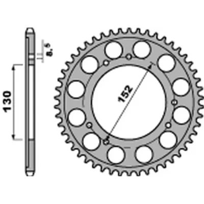 Zębatka tylna 4424 43 C45 stal Cagiva Navigator 1000 '01-'05 Gran Canyon 900 '00-'01 łańcuch 525 JTR-BRAK - PBR Zębatka tylna 4424 43 C45 stal Cagiva Navigator 1000 '01-'05 Gran Canyon 900 '00-'01 łańcuch 525 JTR-BRAK - PBR