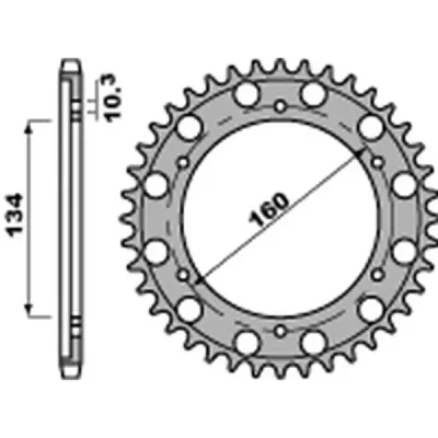 Zębatka tylna 4399 stal 41 C45 Honda CBR 1000 RR 2004-2016 VTR 1000 SP1/SP2 2000-2006 łańcuch 530 - PBR Zębatka tylna 4399 stal 41 C45 Honda CBR 1000 RR 2004-2016 VTR 1000 SP1/SP2 2000-2006 łańcuch 530 - PBR