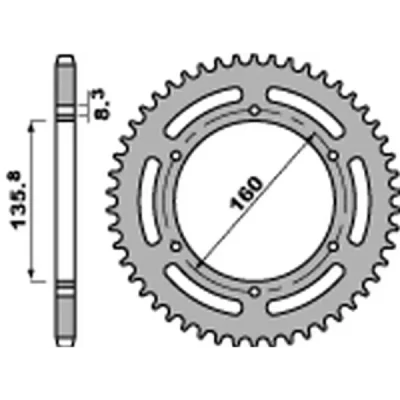 Zębatka tylna 3552 stal 39 C45 BMW G310 R 16-19 JTR5.39 łańcuch 520 STD.-1 - PBR Zębatka tylna 3552 stal 39 C45 BMW G310 R 16-19 JTR5.39 łańcuch 520 STD.-1 - PBR