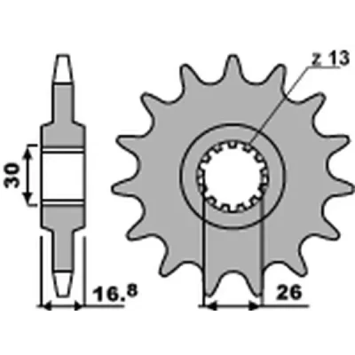 Zębatka przednia JTF1370.14 14 18NC łańcuch 525 do Honda CBR 600F '99-'12, CBR 650F '14-'16, XL 1000V Varadero '99-'13 - PBR Zębatka przednia JTF1370.14 14 18NC łańcuch 525 do Honda CBR 600F '99-'12, CBR 650F '14-'16, XL 1000V Varadero '99-'13 - PBR