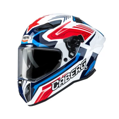 Kask integralny Drift Evo II Jarama biały/czerwony/niebieski XXL pinlock z blendą - Caberg